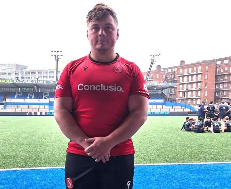 Lloyd prior to the start at The Arms Park